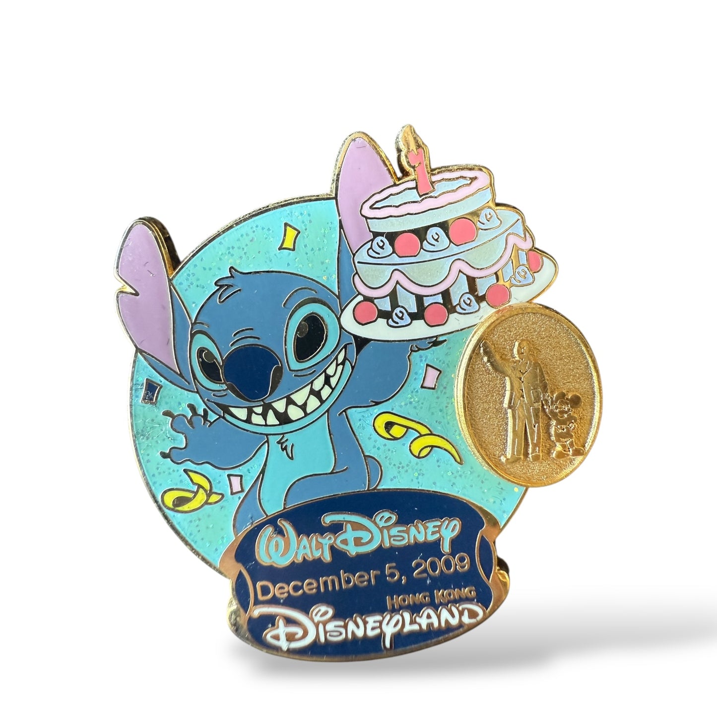 HKDL Walt Disney's Birthday 2009 Stitch Pin