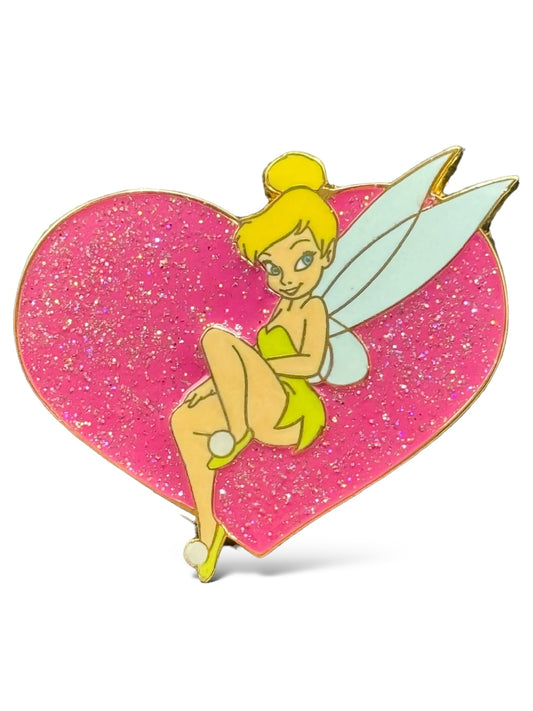 JDS Tinker Bell Valentine Pink Heart Pin