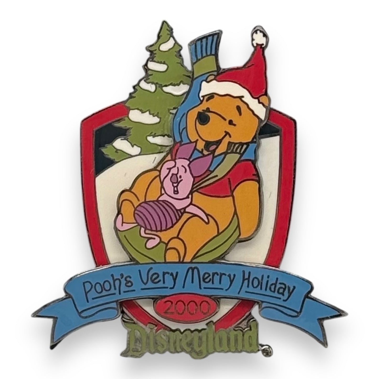 DLR Pooh's Very Merry Holiday Pooh & Piglet Pin
