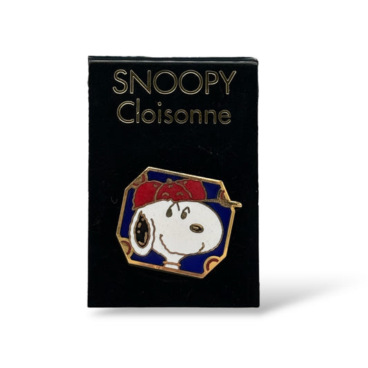 Peanuts Snoopy Wearing Baseball Cap Pin