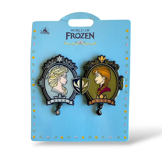 HKDL World of Frozen Anna and Elsa Dangle Pin Set