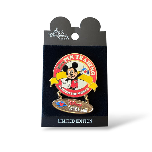DCL Mickey Pin Trading Around the World Disney Cruise Line Dangle Pin