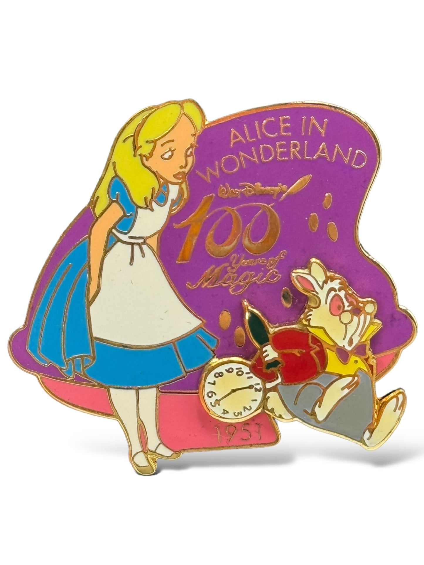JDS 100 Years of Magic Alice and White Rabbit Pin