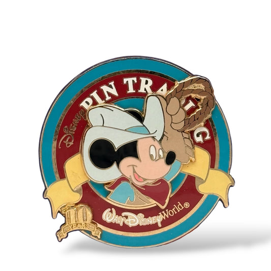 WDW 10th Anniversary Pin Trading Nights Mickey Cowboy Pin