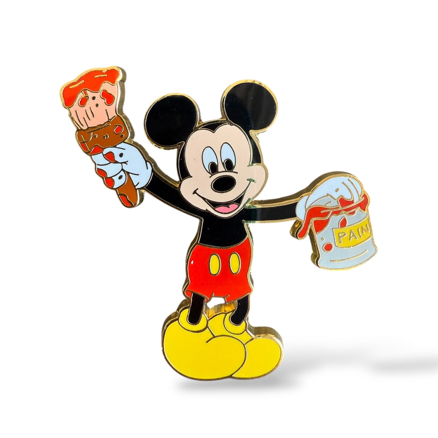 DEC Mickey Holding Paint Can and Brush Pin