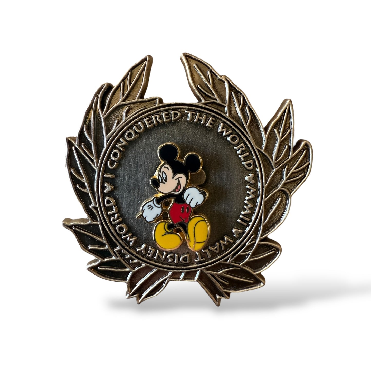 WDW I Conquered The World Build-a-Pin Mickey Pin