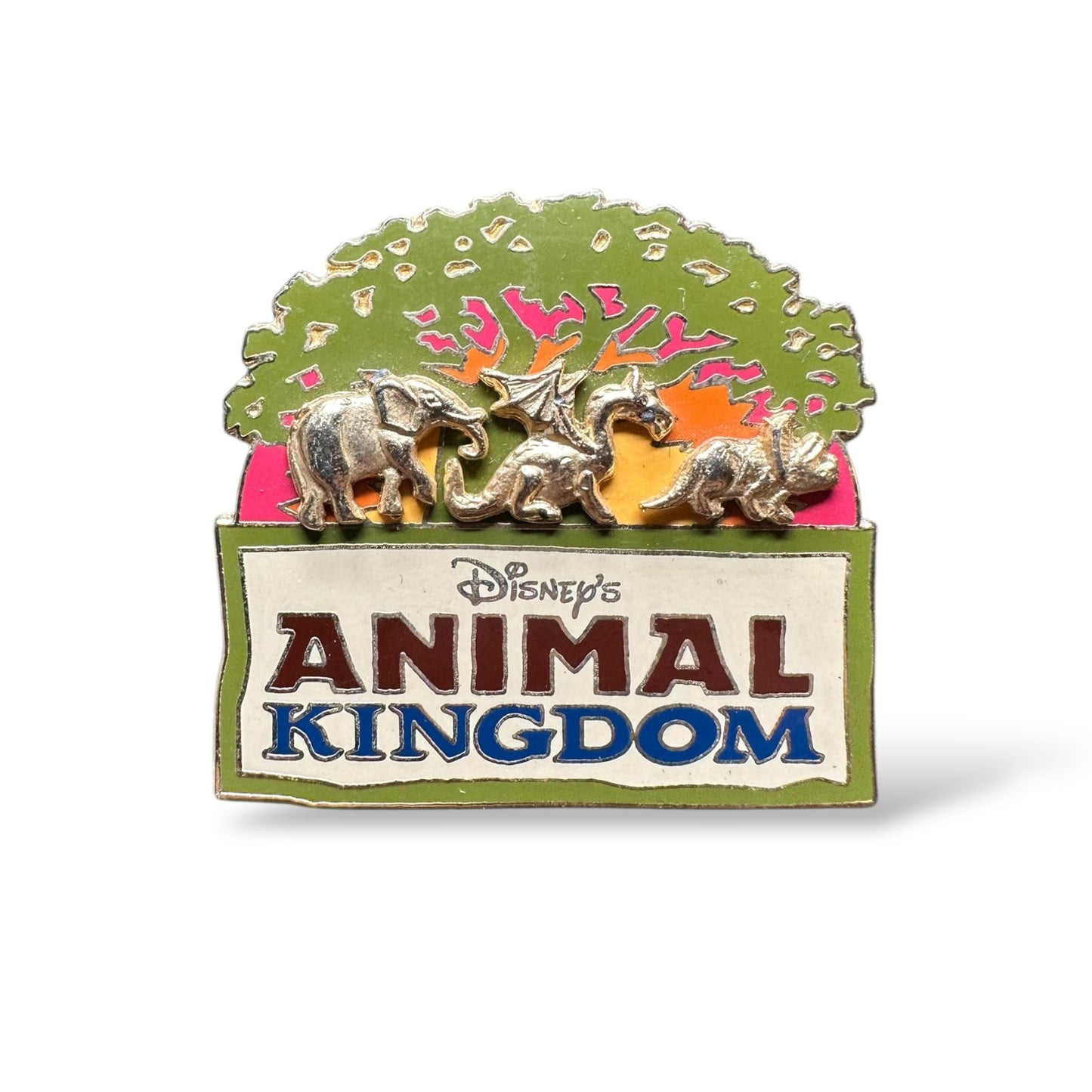 WDW Elephant, Dragon and Dinosaur Tree of Life Animal Kingdom Pin