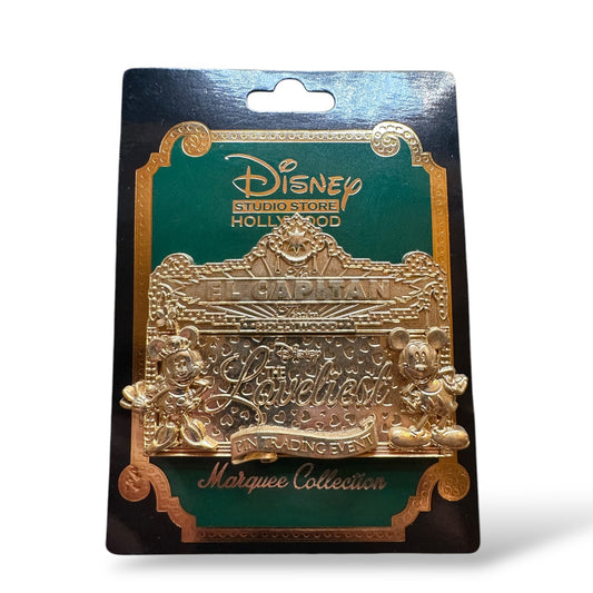 DSSH Pie Eyed Mickey and Minnie Loveliest Event Gold Marquee Pin