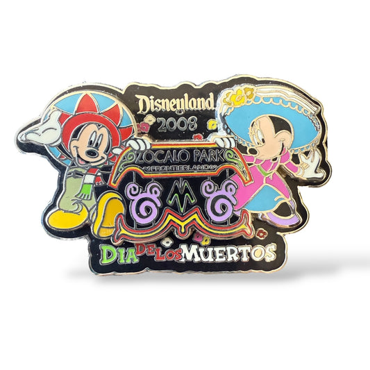 DLR Dia De Los Muertos 2008 Mickey and Minnie Mouse Pin