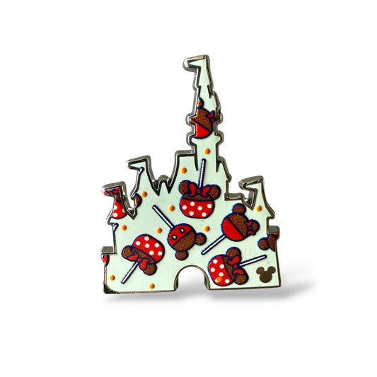 Cast Lanyard Cinderella Castles Candy Apple Hidden Mickey Pin