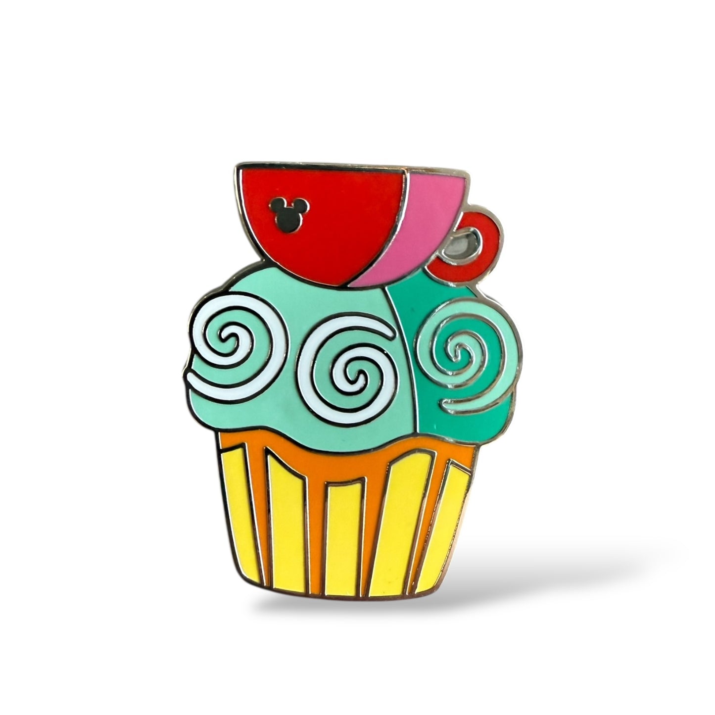 Cast Lanyard Cupcake Treats Mad Tea Party Hidden Mickey Pin