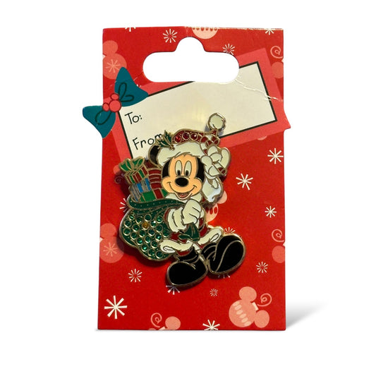 Disney Parks Mickey Santa Jeweled Pin