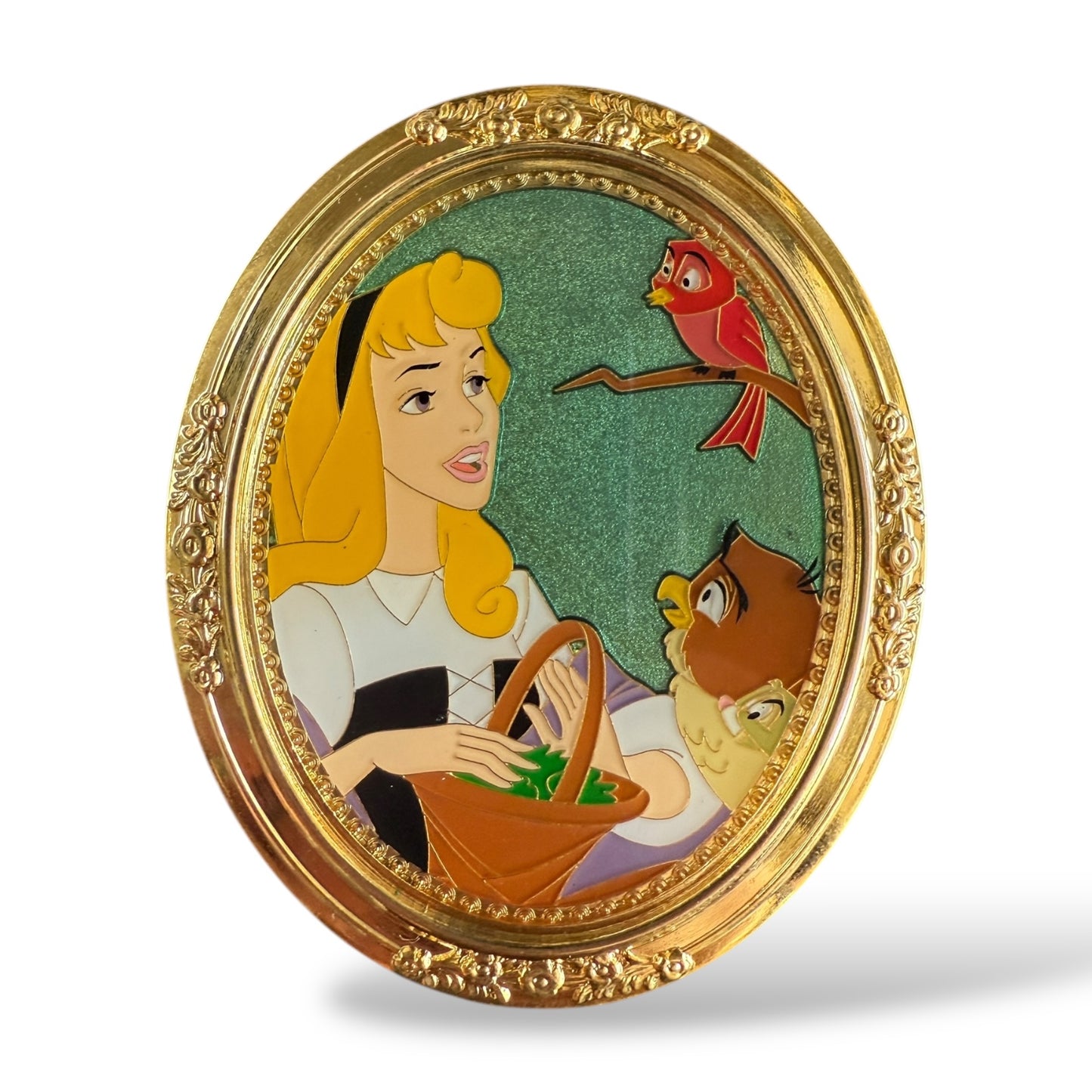 WDI Princess Gold Frame Briar Rose Pin