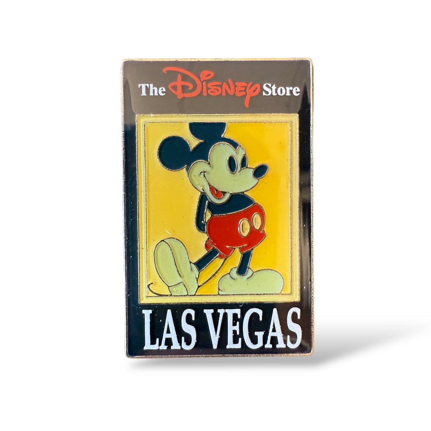 Disney Store Las Vegas Mickey Yellow Background Pin