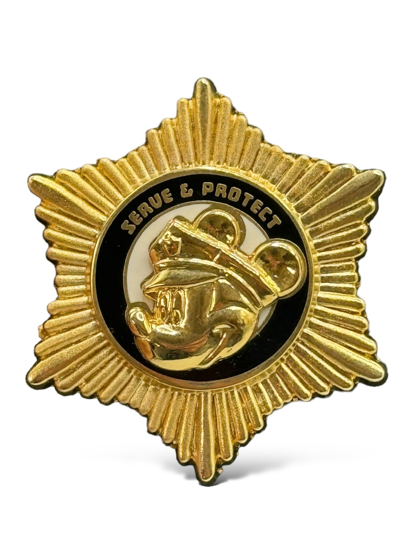 JDS Serve & Protect Police Officer Badge Mickey Pin