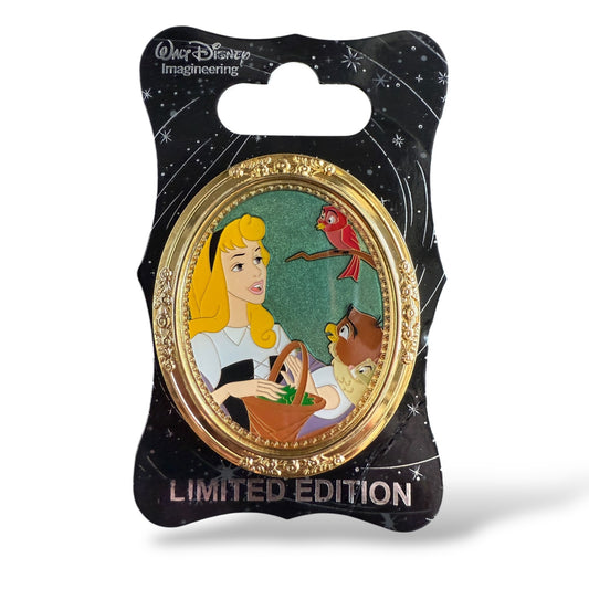 WDI Princess Gold Frame Briar Rose Pin