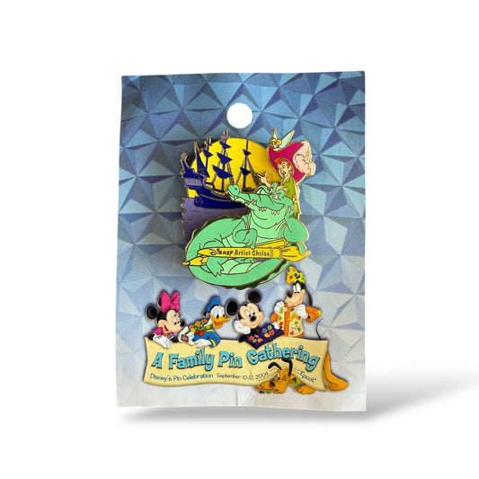 WDW A Family Pin Gathering Peter Pan, Tinker Bell & Crocodile Pin