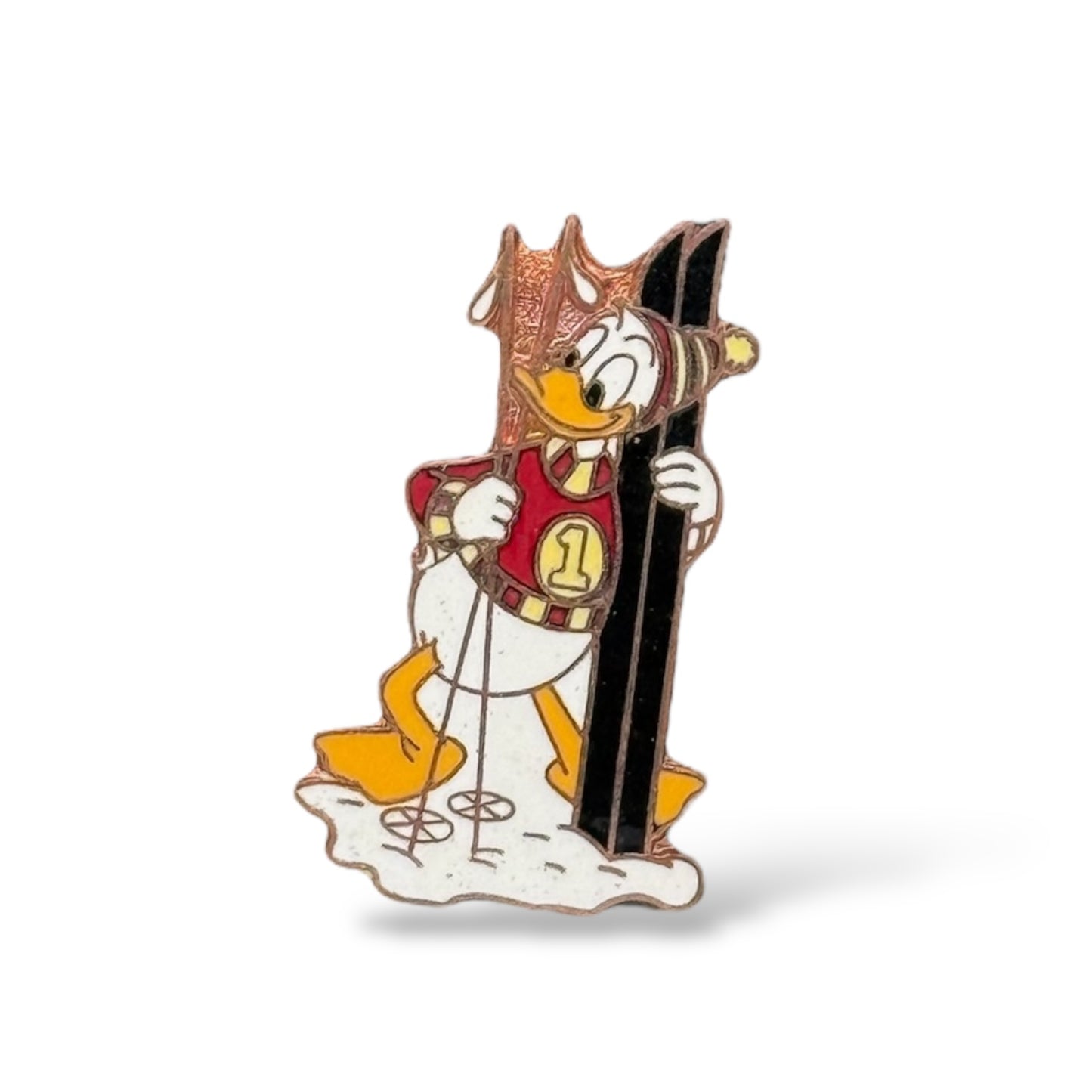 Disney Parks Donald Duck with Snow Skis Pin
