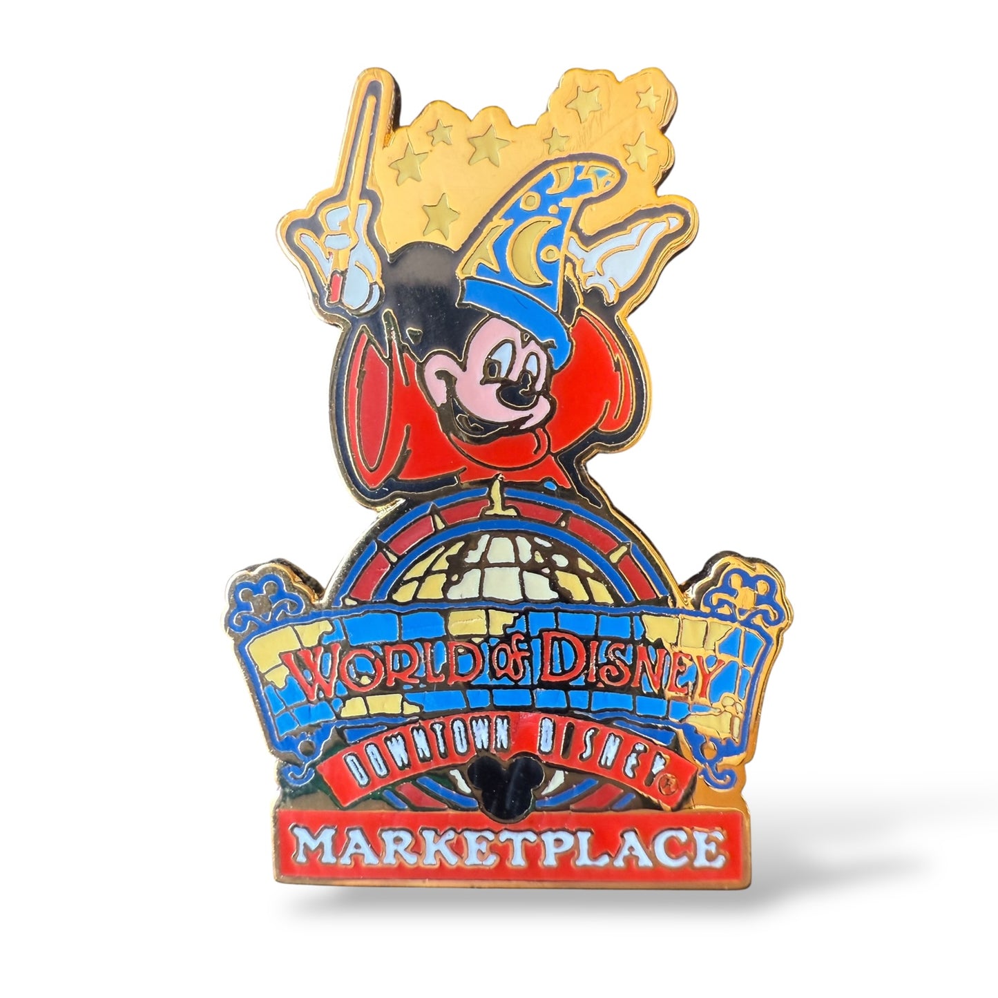 WDW Pluto's Pin Pursuit Downtown Disney Marketplace 26th Anniversary World of Disney Sorcerer Mickey Pin