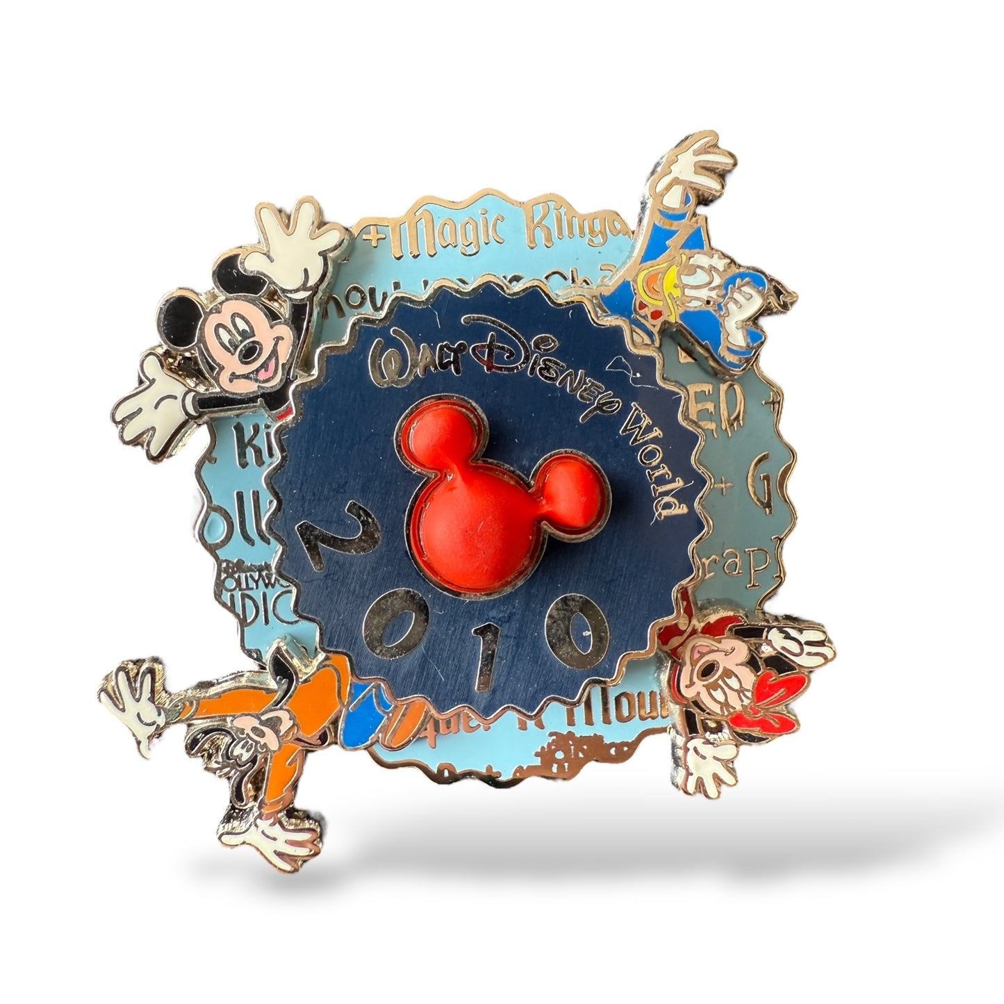 DLR Minnie, Mickey, Donald, and Goofy 2010 Spinner Pin