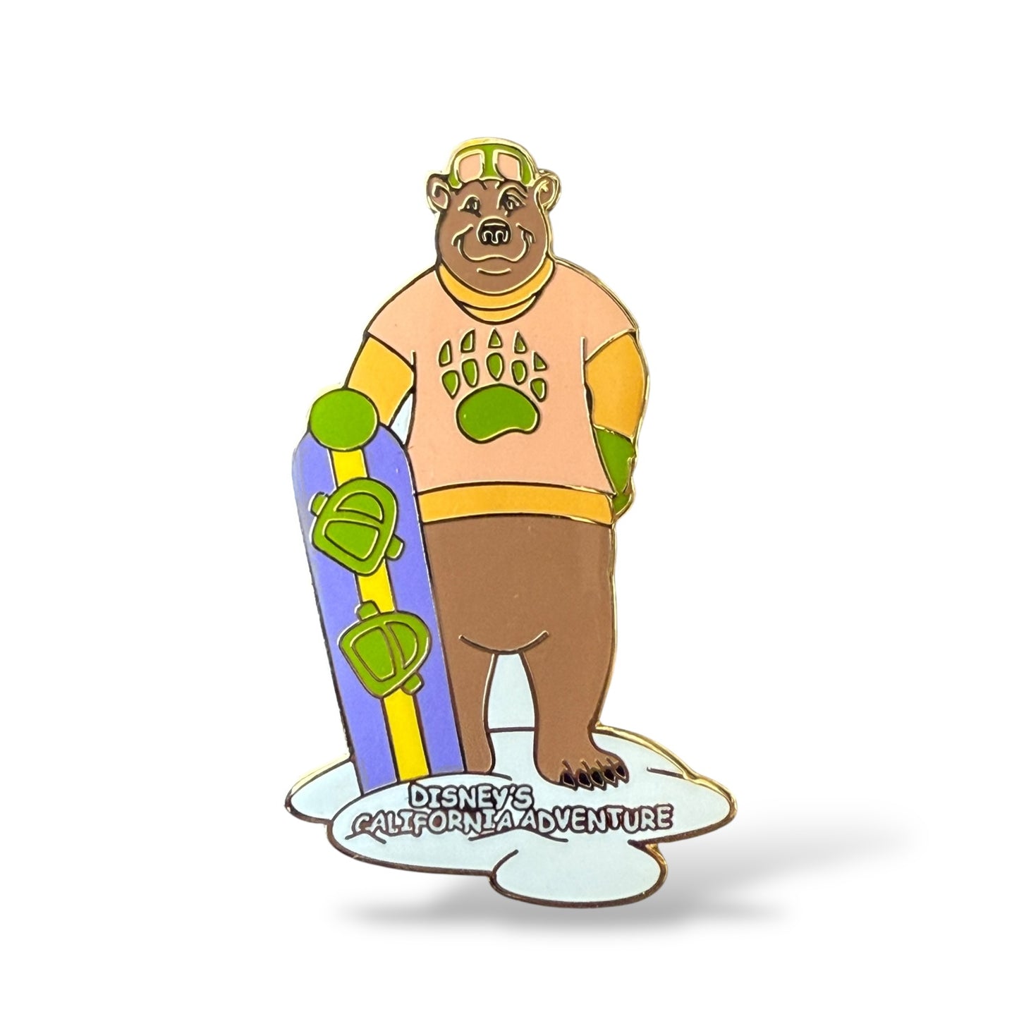 DCA Snowboarder Bear Pin