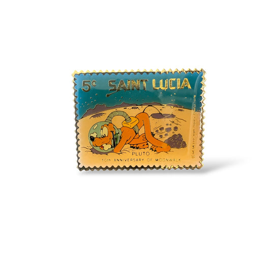 Disney Parks Saint Lucia Moonwalk Pluto Stamp Pin