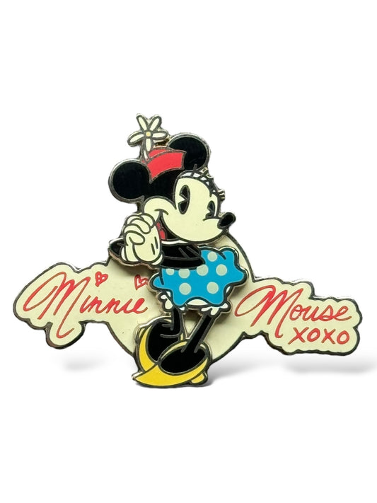 Disney Parks Classic Minnie Mouse XOXO Signature Pin