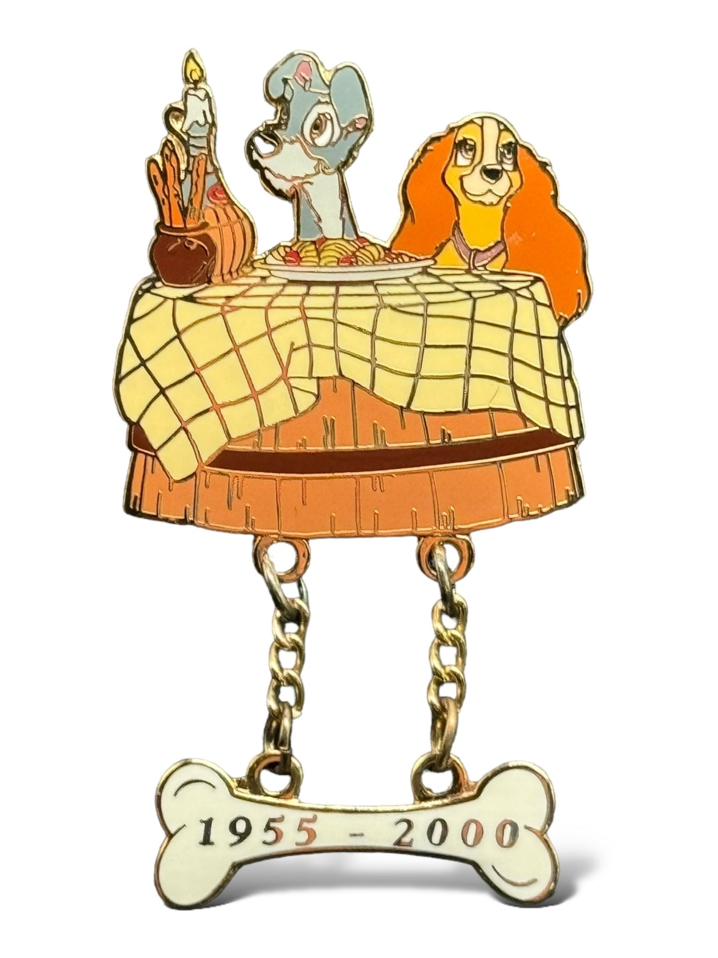 DLR Lady and the Tramp 45th Anniversary Dangle Pin