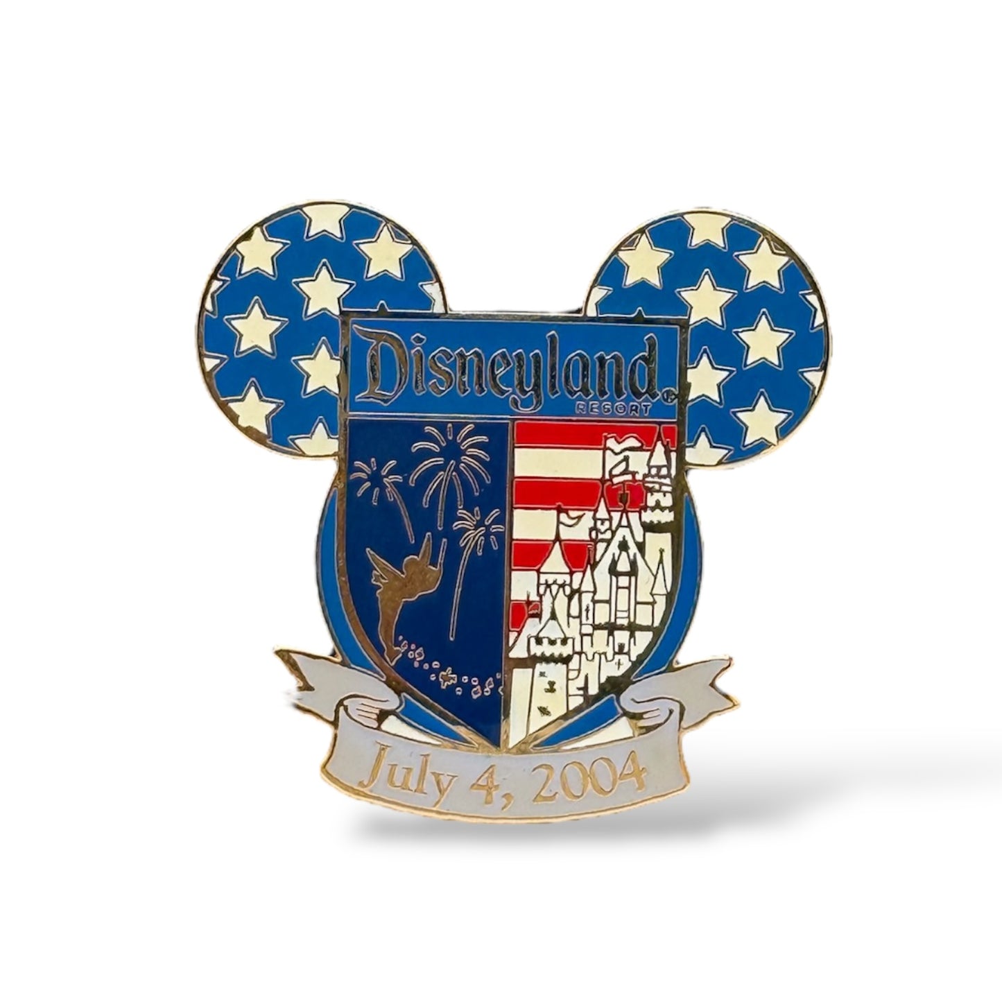 DEC Holiday Series Tinker Bell July 4th, 2004 Patriotic Shield Pin
