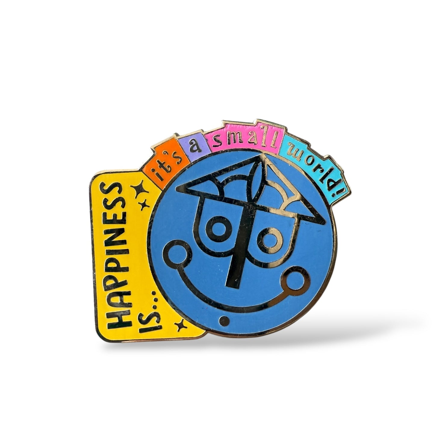 Disney Parks Happiness Is Mystery It's a Small World Pin