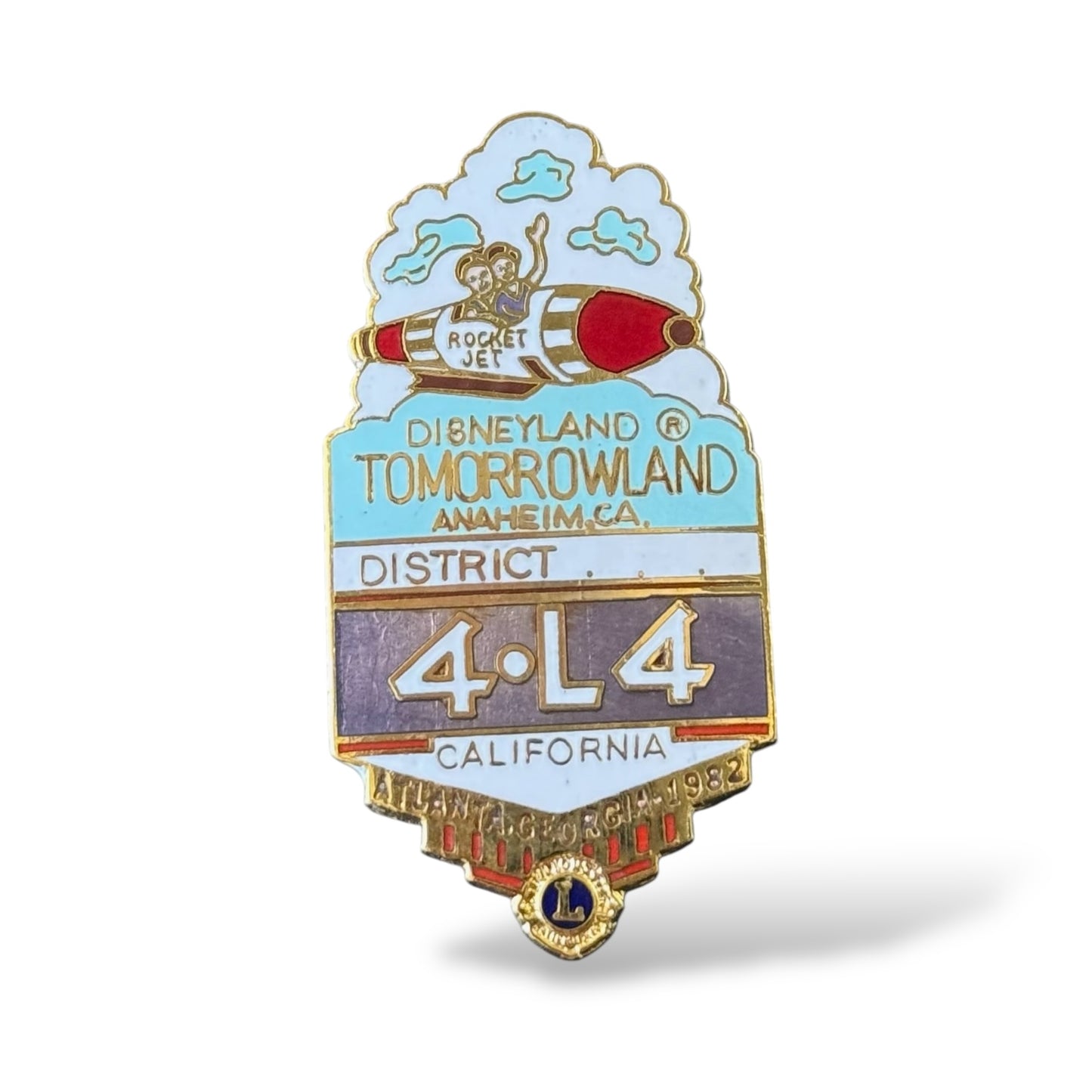 DLR Lions Club Atlanta, Georga Rocket Jets 1982 Pin