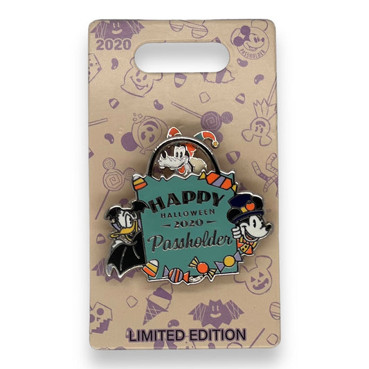 Disney Parks Halloween 2020 Annual Passholder Goofy, Donald, Mickey Pin