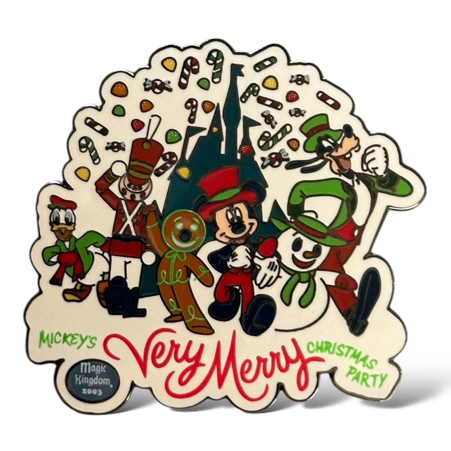 WDW Mickey's Very Merry Christmas Party 2003 Logo Pin