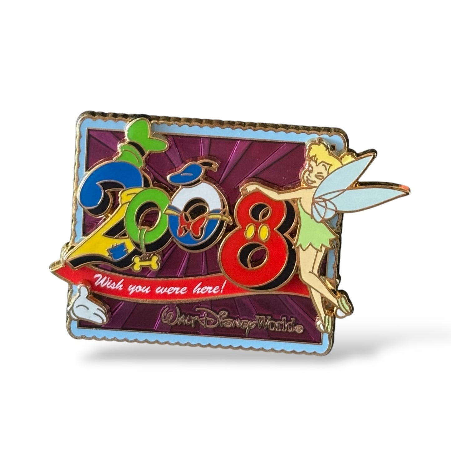 WDW White Glove Wish You Were Here 2008 Tinker Bell Pin