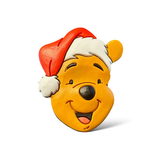 Disney Parks Rubber Winnie the Pooh Santa Hat Pin