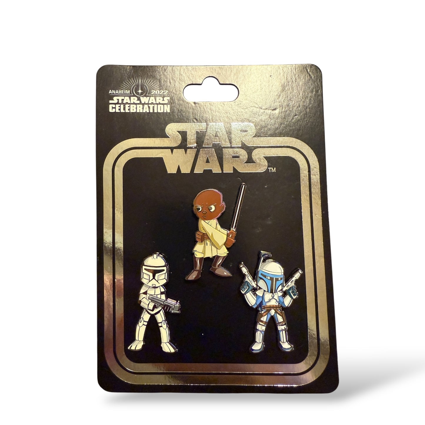 Disney Parks Star Wars Celebration 2022 Jango Fett, Mace Windu, and Clone Trooper Pin