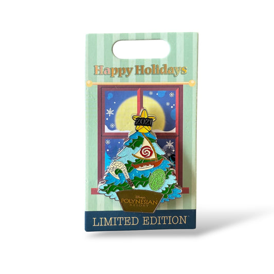 WDW Christmas Resorts The Polynesian Pua Pin