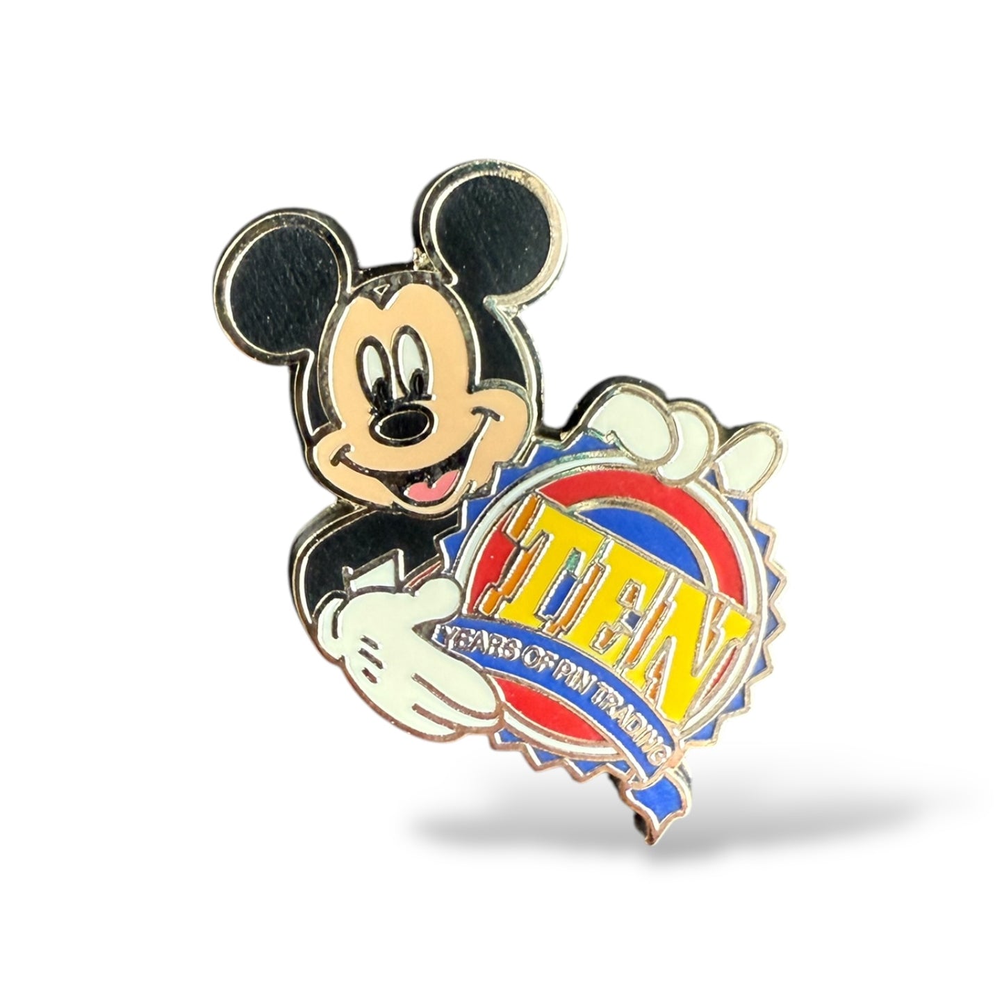WDW 10th Pin Trading Anniversary Promotion Mickey Pin