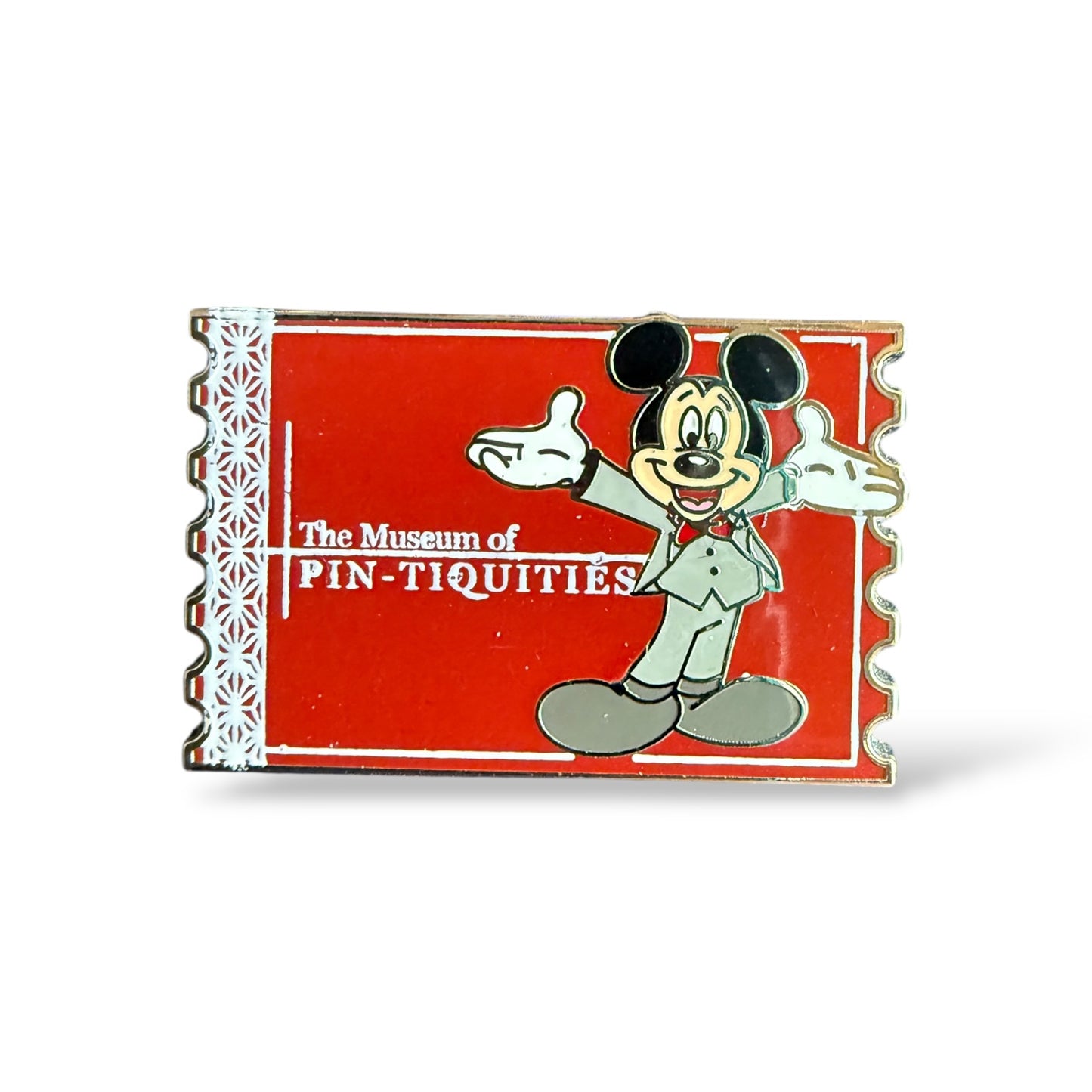 WDW Museum of Pin-Tiquities Disney Pin Celebration Stamp Mickey Pin