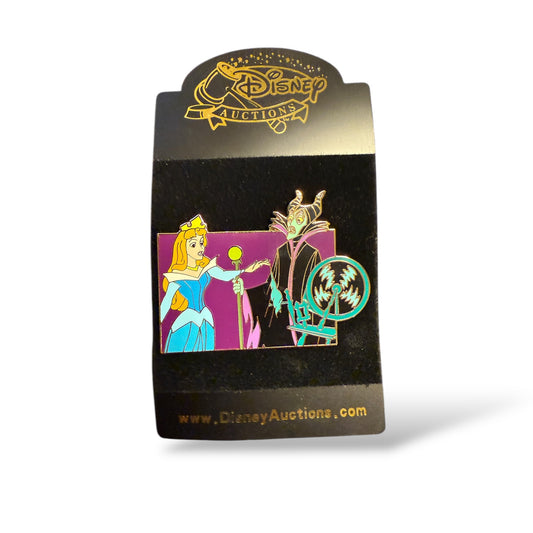 Disney Auctions Aurora & Maleficent Spinning Wheel Pin