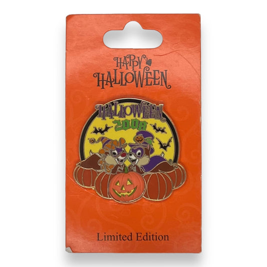 Disney Parks Halloween 2008 Pumpkins Chip and Dale Pin