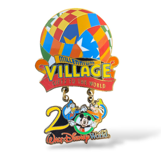 WDW Millennium Village 2000 Mickey Mouse, Donald Duck and Goofy Dangle Pin
