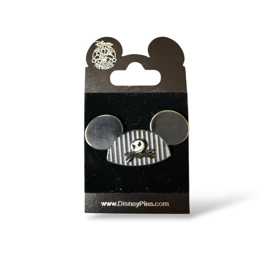 Disney Parks Mickey Mouse Ear Hat Jack Skellington Pin
