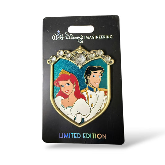 WDI Couples Crest Ariel and Eric Pin