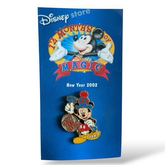 Disney Store 12 Months of Magic Happy New Year 2002 Mickey Pin