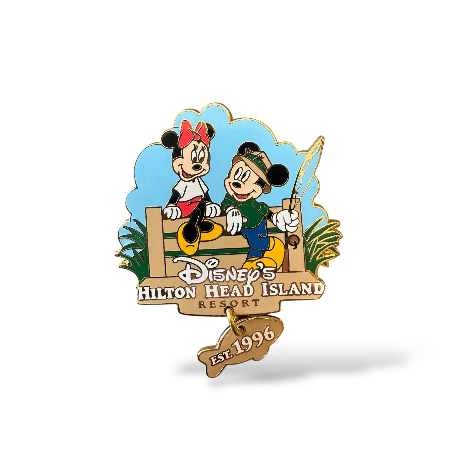 WDW Disney's Hilton Head Island Mickey and Minnie Fishing Pin