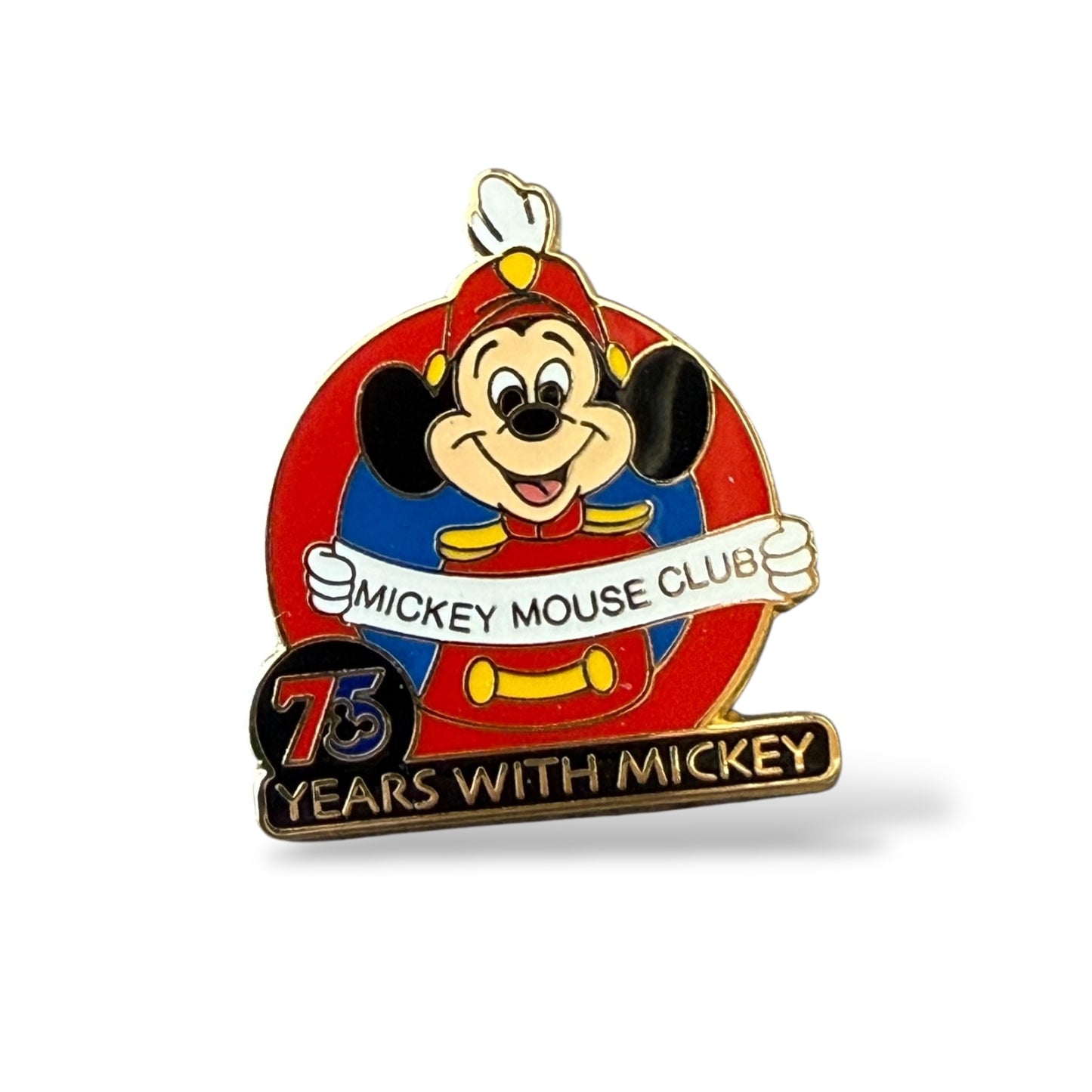 WDW 75 Years With Mickey Mickey Mouse Club Pin