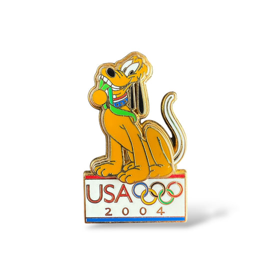 Disney Parks USA Olympic Summer Games 2004 Gold Medalist Pluto Pin