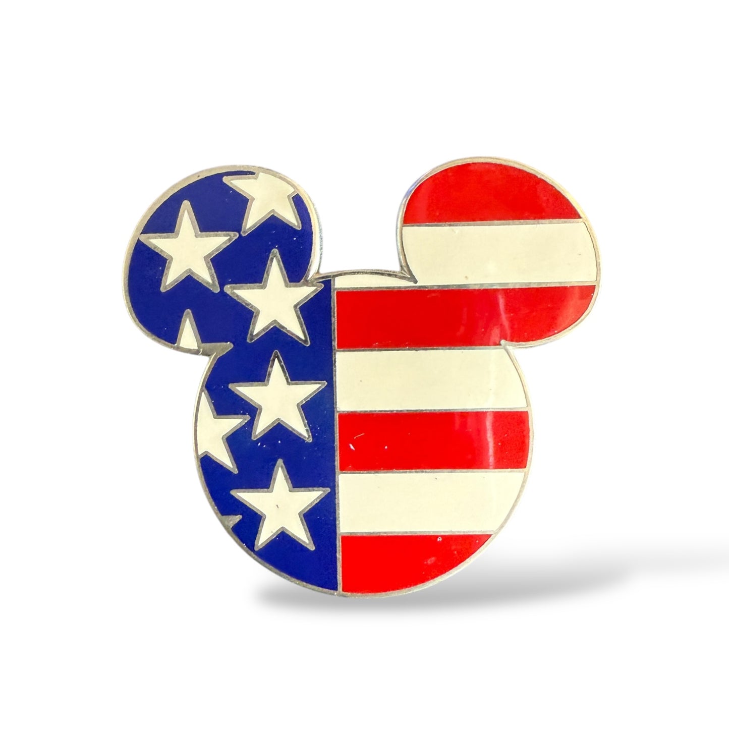 WDW Mickey Head Icons USA Flag Pin