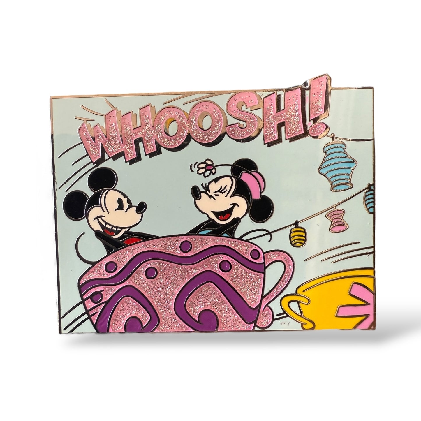 Disney Parks Whoosh Tea Cups Mickey and Minnie Pin
